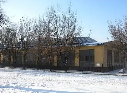 View of 1930s factory buildings