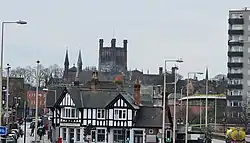 Chester, the county town of Cheshire and the largest settlement in Cheshire West and Chester.