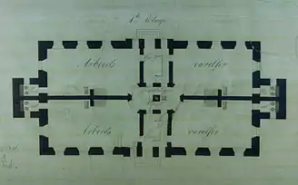 Drawing of the ground floor of the slavery
