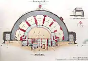 Ground plan of Slough Fort showing interior layout