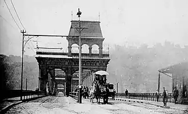 Photograph of the Smithfield Street Bridge in 1894