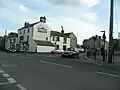 Smiths Arms, a former pub on Catchgate crossroads. The building is now derelict.