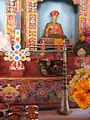 Interior of a Bhutanese temple erected for the occasion on the National Mall