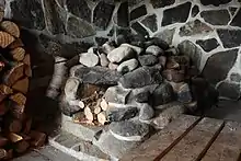 Smoke sauna stove
