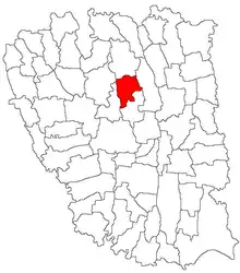 Location in Galați County