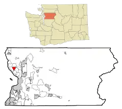 Location of Cathan, Washington