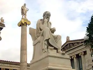 Statue of Socrates by Leonidas Drosis.
