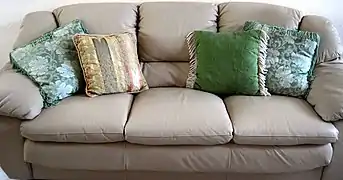 A leather couch