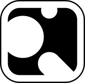 First logo of Software Publishing Corporation (an abstraction of a 5.25-inch floppy disk)