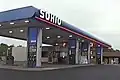 Sohio canopy circa 1989. Sohio's final prototype canopy. Also used as the canopies for Boron and Gulf Gasoline stations until the stations were rebranded as BP.