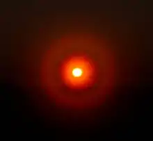 A solar corona soon after sunrise