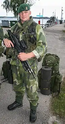 Soldier at Berga Naval Base.