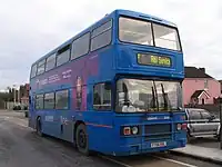 Leyland Olympian in revised Solent Blue Line livery in January 2007