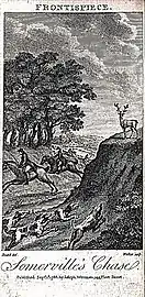 1786 engraved frontispiece after Daniel Dodd for The Chase