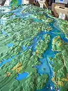 Model of lake Sommen.