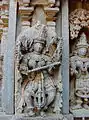 India, Keshava temple, ca. 13th century C.E. Saraswati playing a stick zither.