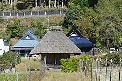 Traditional thatched houses in Sonobe