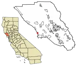 Location of Carmet in Sonoma County, California.