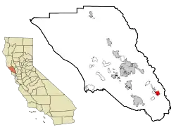 Location in Sonoma County and the state of California