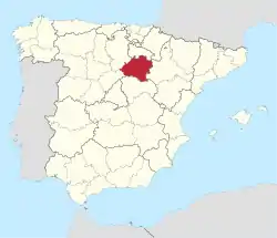 Map of Spain with Soria highlighted