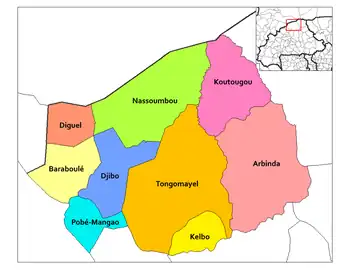 Nassoumbou Department location in the province
