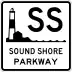 Sound Shore Parkway marker