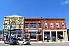 Historic buildings in Souris, Manitoba.