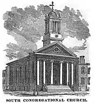 South Congregational Church, Boston; built in 1828. Designed by Sumner.