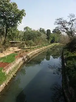 Apies River flowing through the zoo