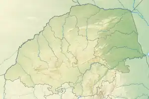 Map showing the location of Lanner Gorge, Makuleke Area, Kruger National Park