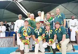 South African team with World cup 2014 trophy