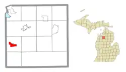 Location within Kalkaska County