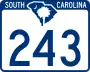 South Carolina Highway 243 marker