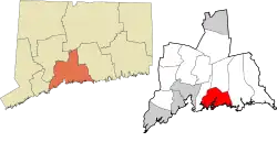 Branford's location within the South Central Connecticut Planning Region and the state of Connecticut