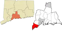 Milford's location within the South Central Connecticut Planning Region and the state of Connecticut