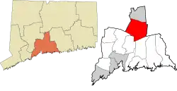 Wallingford's location within the South Central Connecticut Planning Region and the state of Connecticut