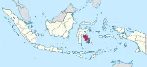 Location of Southeast Sulawesi in Indonesia