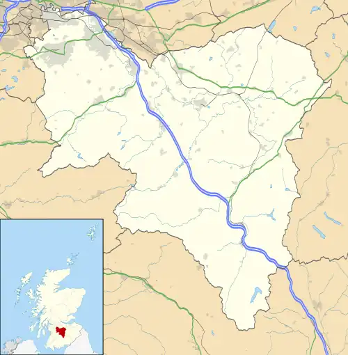 Map showing the location of Falls of Clyde