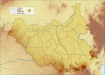 Imatong Mountains is located in South Sudan