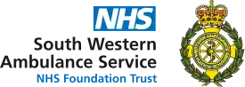Logo of the South Western Ambulance Service NHS Foundation Trust with Crest