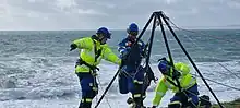 Coastguard rope rescue team