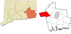 Colchester's location within the Southeastern Connecticut Planning Region and the state of Connecticut