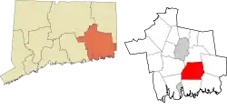 Ledyard's location within the Southeastern Connecticut Planning Region and the state of Connecticut