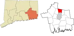 Sprague's location within the Southeastern Connecticut Planning Region and the state of Connecticut