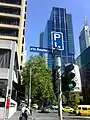 Southern Cross East Tower (SX1) from corner of Little Bourke Street and Exhibition Street