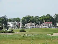 A view of Southport Harbour from neighboring Sasco Hill.