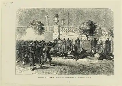 Execution of Commune prisoners at the Luxembourg gardens