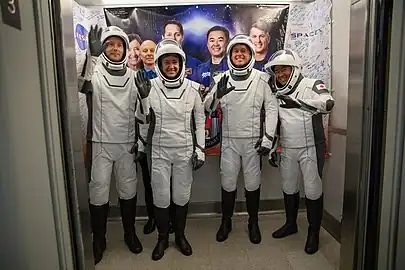 Crew-2 astronauts before flight