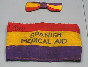 Spanish Medical Aid Committee armband