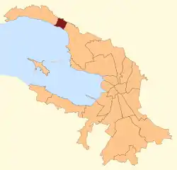 Location of Repino in Saint Petersburg